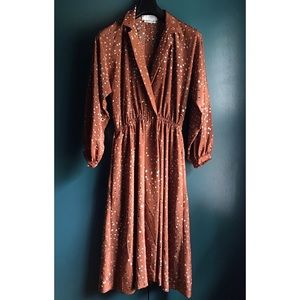 Vintage HALSTON Printed Silk Dress